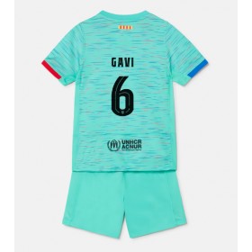 Barcelona Paez Gavi #6 3rd Trikot 2023-24 Kurzarm (+ kurze hosen)